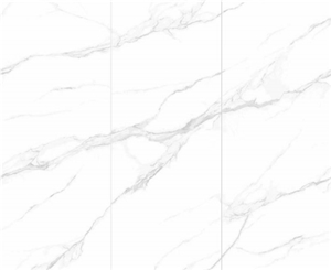 Snow White Triplet Pattern Sintered Stone Floor