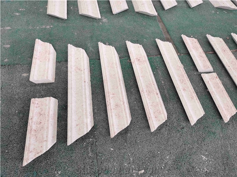 Beige Limestone Wall Molding Border Baseboard