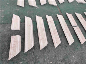 Beige Limestone Wall Molding Border Baseboard