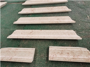 Beige Limestone Wall Molding Border Baseboard