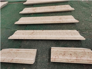 Beige Limestone Wall Molding Border Baseboard