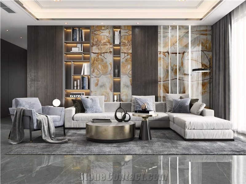 Roma Imperiale Quartzite Slabs Golden Color Slabs