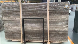 Silver Grey Travertine Slabs Polished Slabs & Tiles Vein Cut