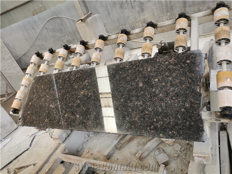 Tan Black Granite Slabs High Polished