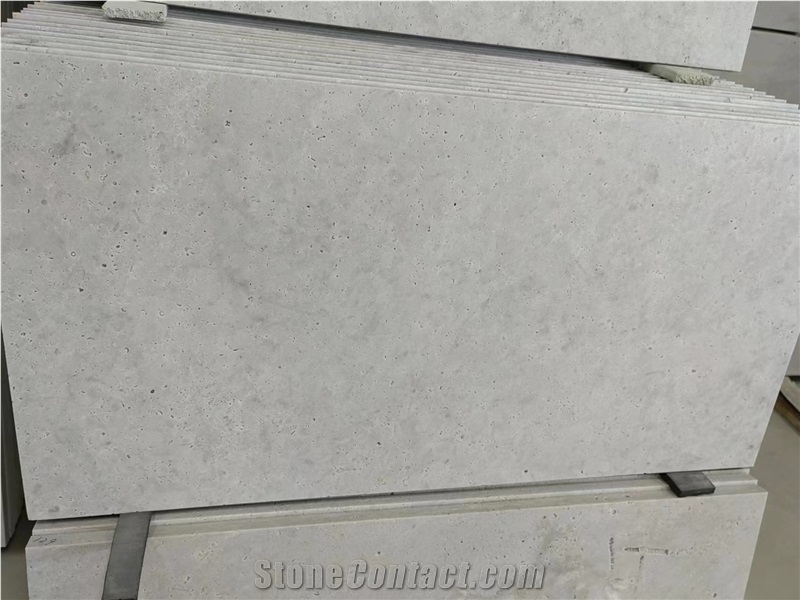 White Travertine Floor Tiles Continuous Supply From Stock