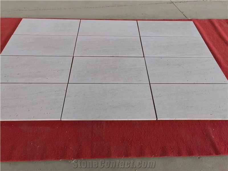 White Travertine Floor Tiles Continuous Supply From Stock