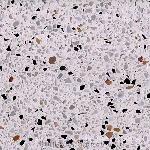 DXW201 Spring Garden Terrazzo White Big Slab Tile