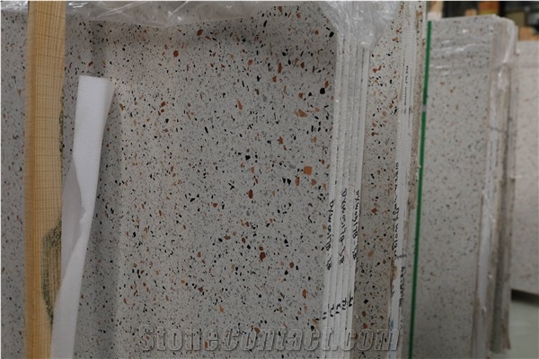 DXW201 Spring Garden Terrazzo White Big Slab Tile