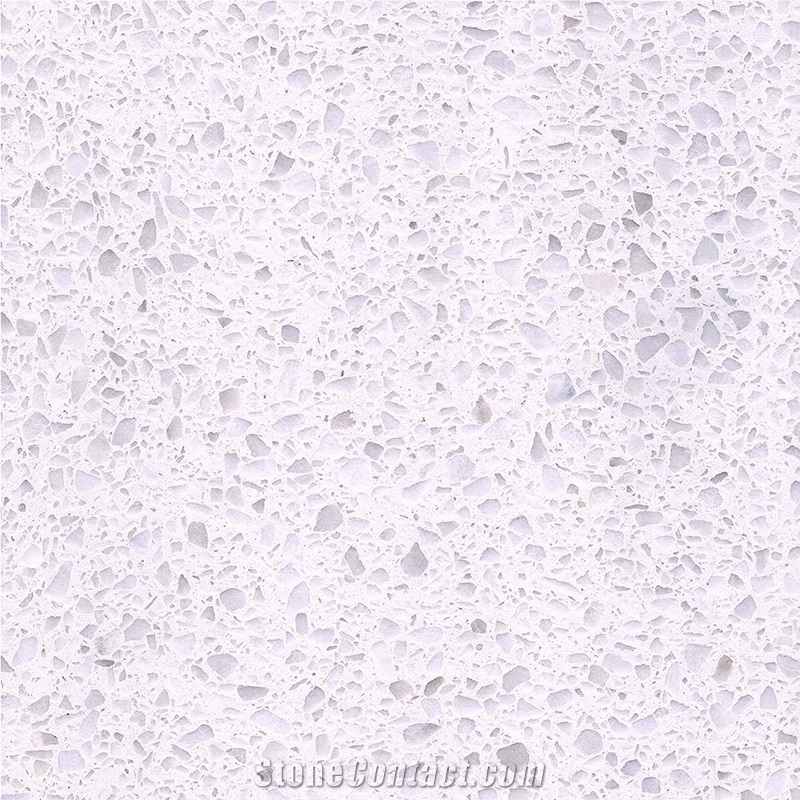 DXW205 Carrara White Inorganic Terrazzo Slab Tile