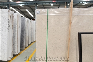 DXW207 Moonlight Sonata Beige Terrazzo Slab Tile