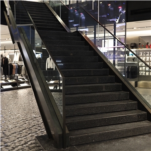 DXW211 Long Stars Black Terrazzo Big Slab Tile