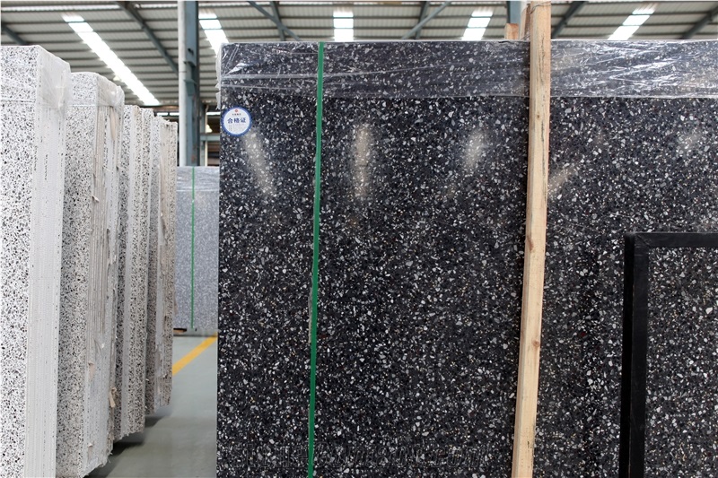 DXW215 Autumn Moon Terrazzo Black Artificial Stone