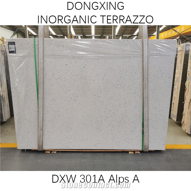 DXW301A Alps White Terrazzo Artificial Polished Terrazzo