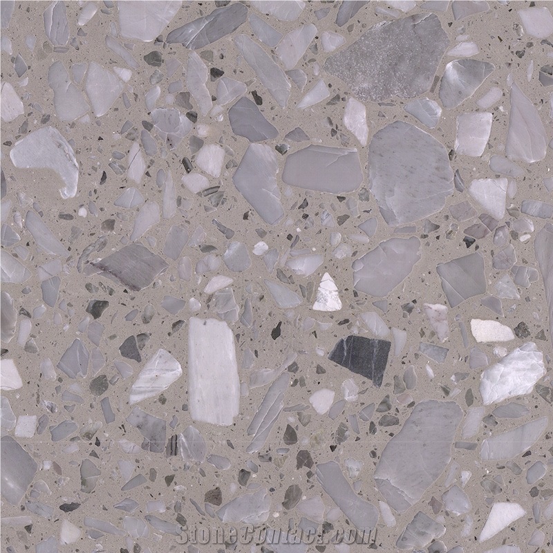 DXW501 Yabo White Jade Terrazzo Inorganic Terrazzo