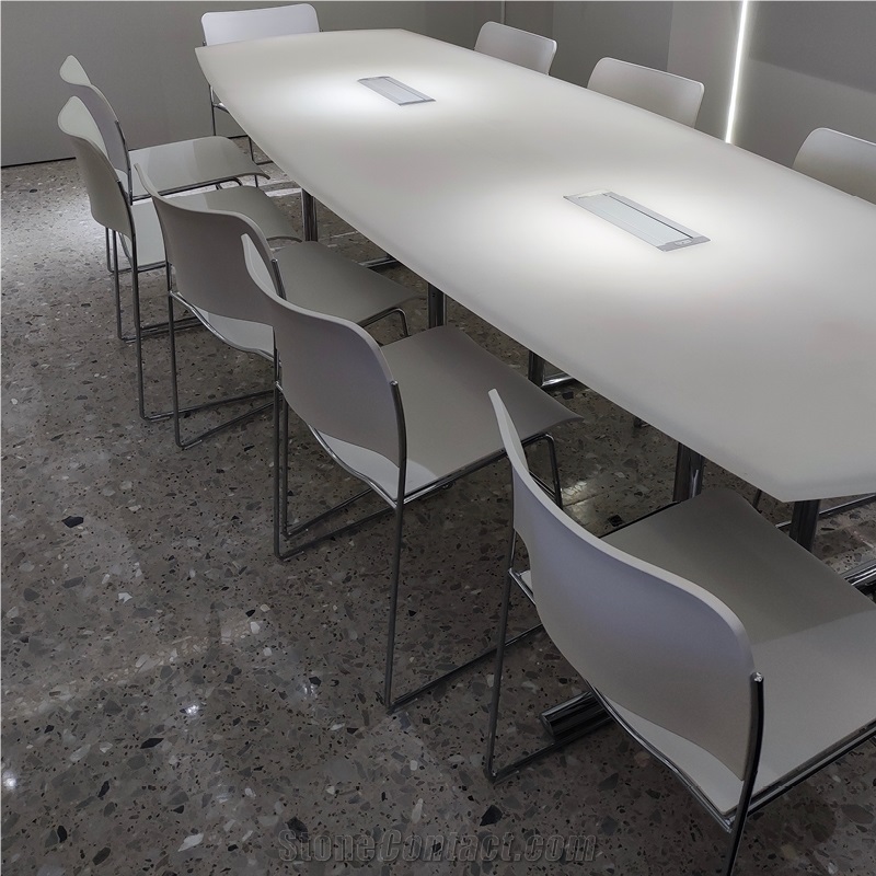 DXW501 Yabo White Jade Terrazzo Inorganic Terrazzo