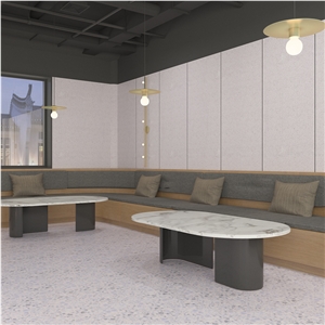DXW510 Pearl White Terrazzo White Big Slab Tile
