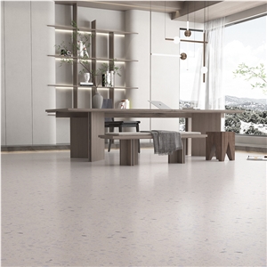DXW510 Pearl White Terrazzo White Big Slab Tile