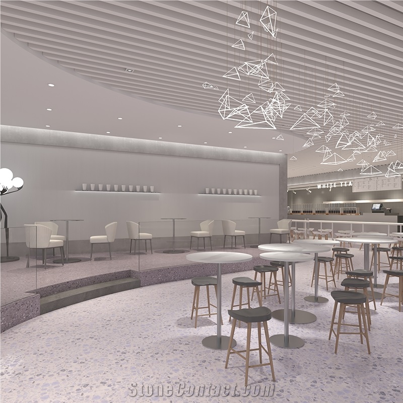 DXW510 Pearl White Terrazzo White Big Slab Tile