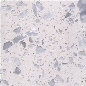 DXW513 Lemon White Inorganic Terrazzo Big Slab Tile