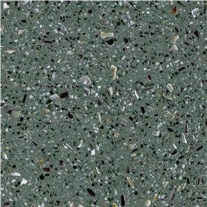 DXW708 Green Meadows Terrazzo Stone Slabs For Foor Wall