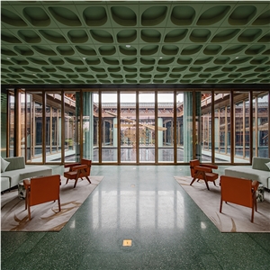 DXW708 Green Meadows Terrazzo Stone Slabs For Foor Wall