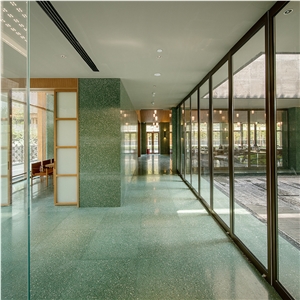DXW708 Green Meadows Terrazzo Stone Slabs For Foor Wall