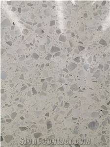 White Color Terrazzo Slabs