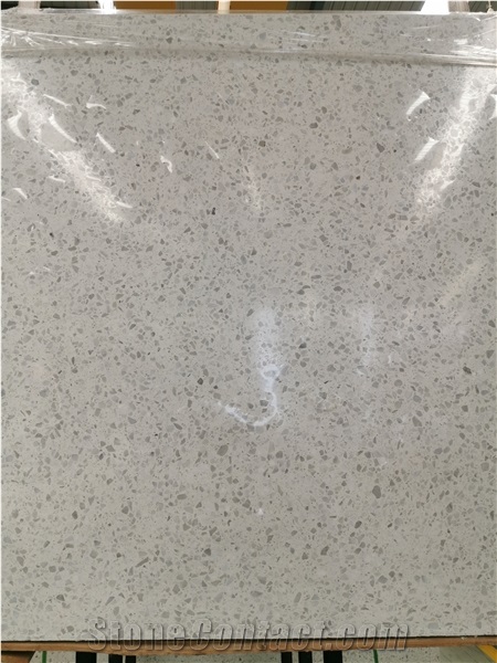White Color Terrazzo Slabs