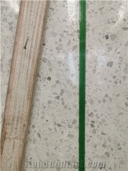 White Color Terrazzo Slabs