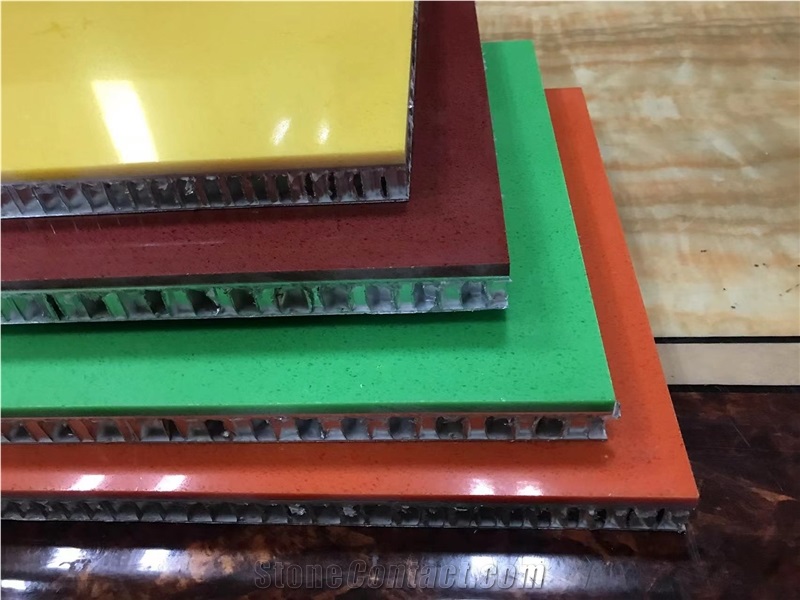 Colorful Quartz Honeycomb Backed Panels