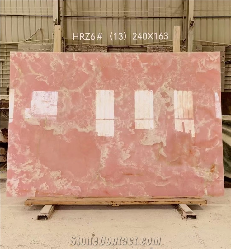 Pink Onyx Steps For Commercial Projects