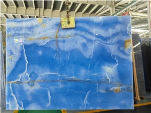 Blue Luxury Natural Precious Translucent Blue Onyx