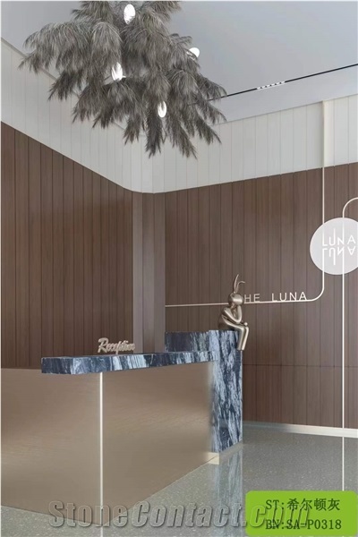 Natural Stone Marble Slab Hilton Grey For Decoration