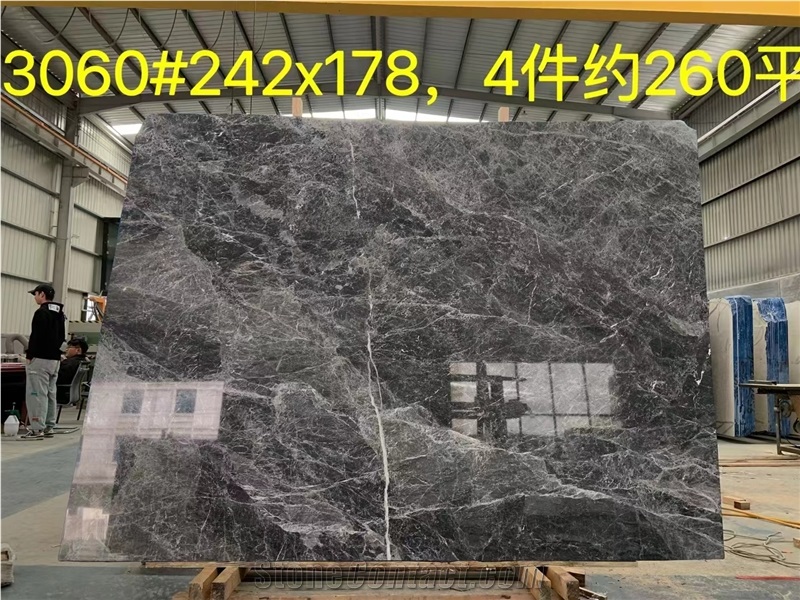 Hermes Grey  Polished Marble Wall  Slabs