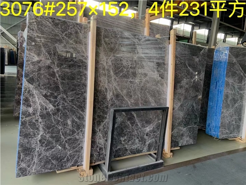 Hermes Grey  Polished Marble Wall  Slabs