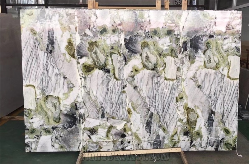 White Beauty Cold Jade  Ice Jade Marble Slabs