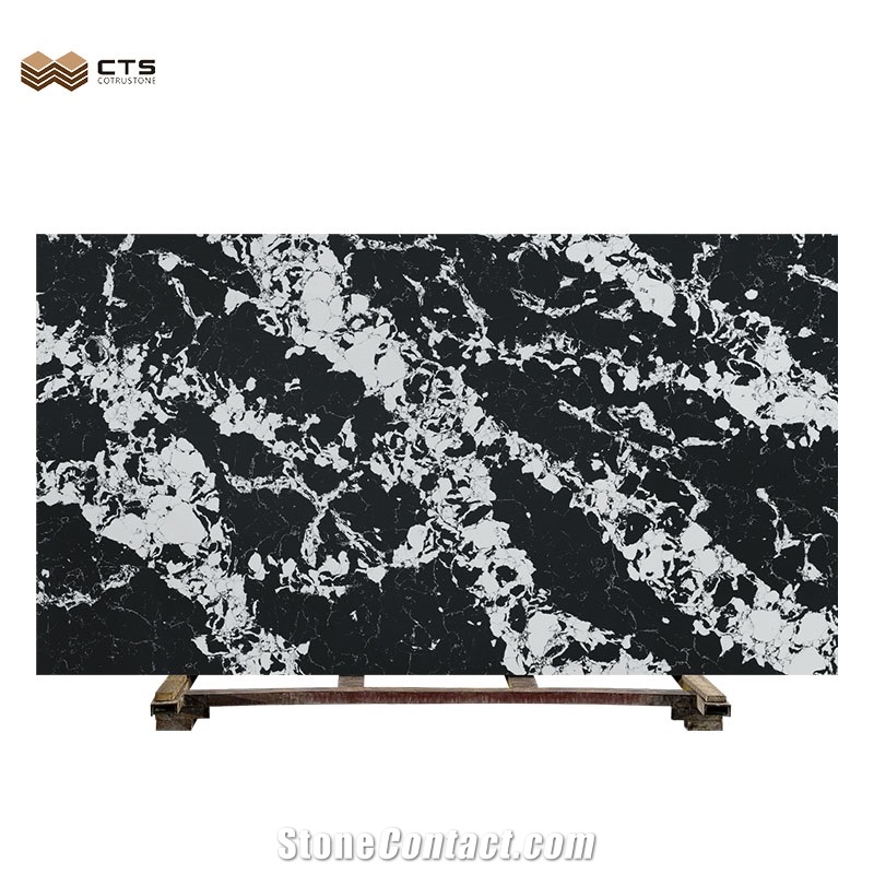 Kitchen Artificial Chinese Glamorous Black&Rose Quartz