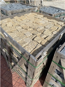 Vietnam Yellow Granite Cubic Pavers, Cube Stone