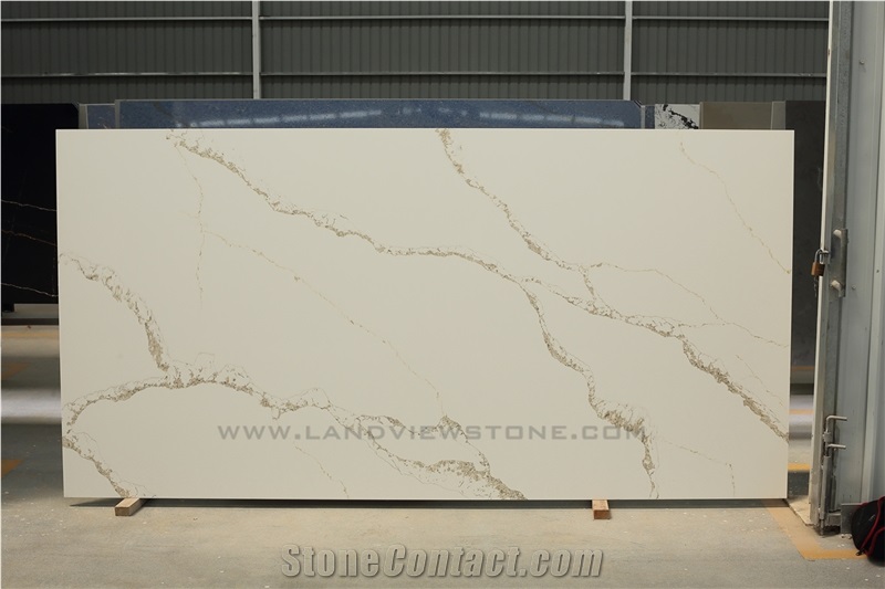 Jumbo Calacatta Gold Quartz Stone Slabs