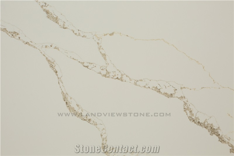 Jumbo Calacatta Gold Quartz Stone Slabs