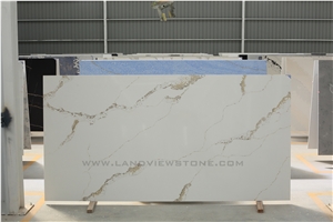 Jumbo Calacatta Gold Quartz Stone Slabs