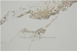 Jumbo Calacatta Gold Quartz Stone Slabs