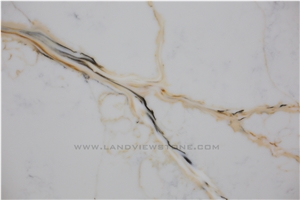Jumbo Calacatta Gold Quartz Stone Slabs