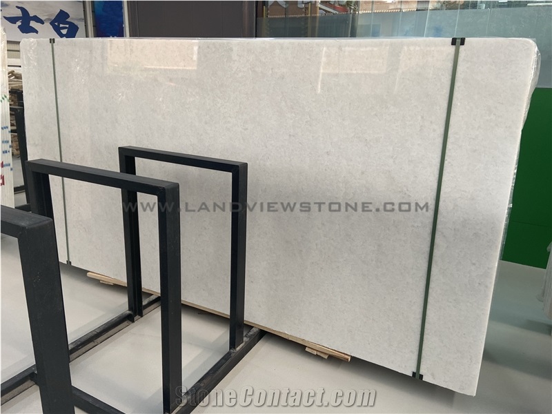 Polished Colombia Pure White Marble Slabs Tiles