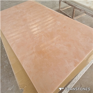 New Design Polished Brown Veins Pink Alabaster Wall Panel