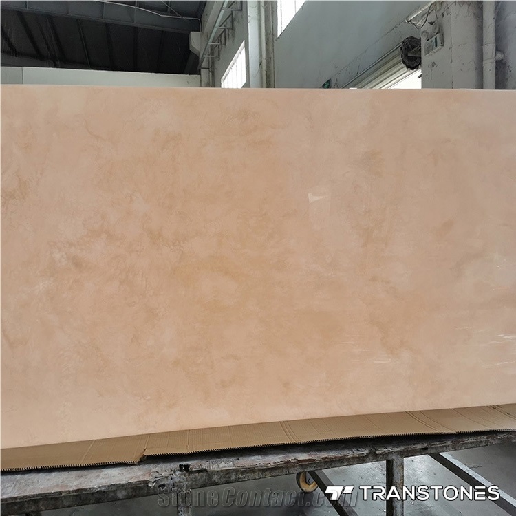 New Design Polished Brown Veins Pink Alabaster Wall Panel