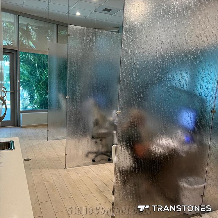 Screen & Room Divider Backlit Acrylic Sheet Raindrops Effect