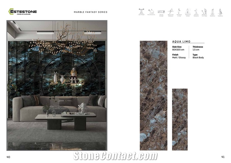 Aqua Limo Porcelain - Slabs