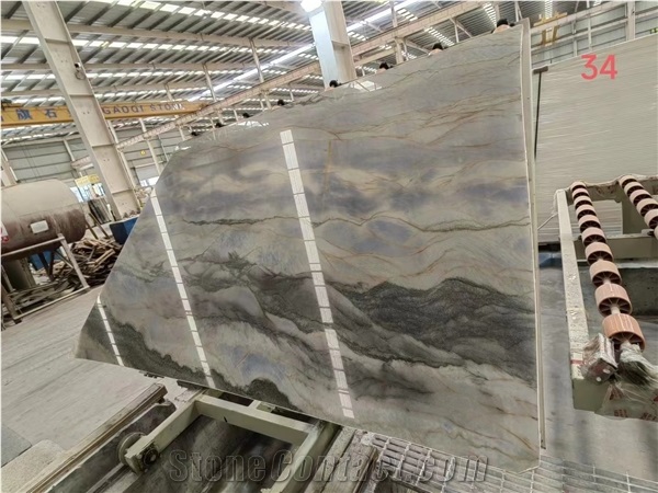 Admiral Blue Quartzite Dream Fantasy Blue Slab Tile For Wall