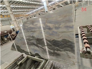 Admiral Blue Quartzite Dream Fantasy Blue Slab Tile For Wall